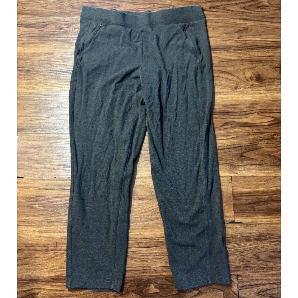 T by Talbots Everyday Stretch Straight Leg Pants Dark Gray Womens XL Pockets